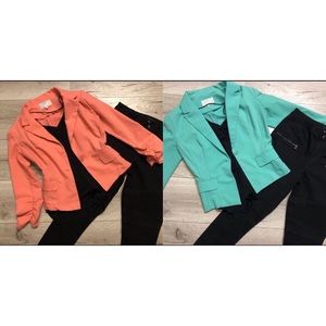 Teal & Coral Blazer